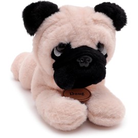 Toyland® 25cm (10") Doug The Pug Soft Toy - Lying Down Plush Dog - Suitable From Birth