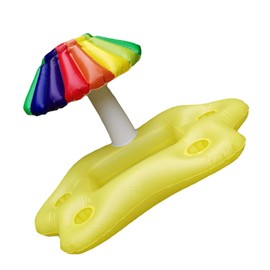 Totority 1pc Inflatable Pool Cooler and Floating Drink Holder Toy for Hot Tub Swimming Pool and Beach Parties Easy Inflation Rainbow