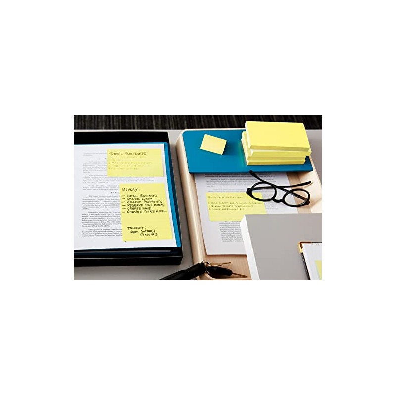 Notas Post-it, Amarillo canario, 5 Pads