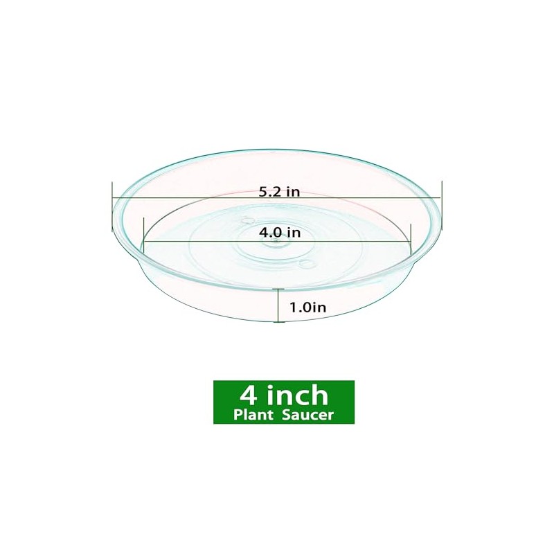 Bleuhome 6 Pack Plant Saucer 4 5 inch (4 inch