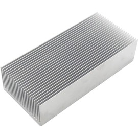 Audiofan Heatsink Aluminum Heat Sink Heat Dissipation Plate x 1, Approx. 2.7 x 5.9 x 1.5 inches (69 x 150 x 37 mm), Silver