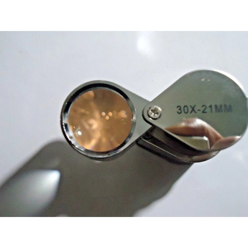 Unbranded 1- 30x21mm folding Glass Magnifier loupes with cases #6