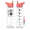 Be-Active Motivational Water Bottle with Straw – With Time Markings