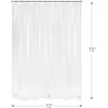 AmazerBath Clear Waterproof Shower Curtain Liner 72X84 Extra Long With
