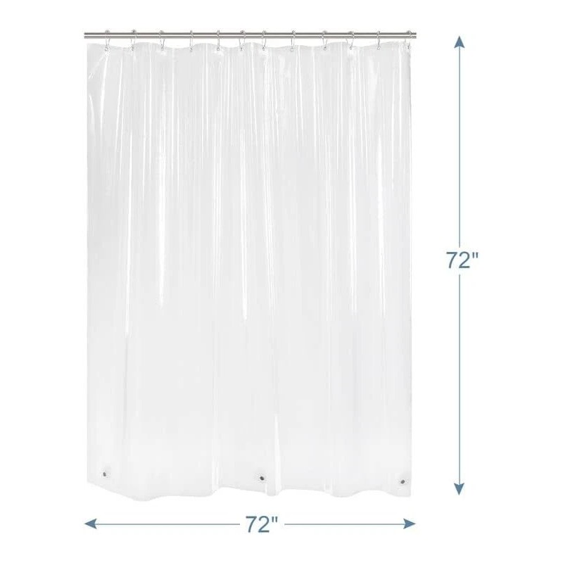 AmazerBath Clear Waterproof Shower Curtain Liner 72X84 Extra Long With