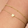 Gold Initial Bracelets for Women Dainty Heart Bracelets Gold Adjustable