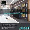 Kon-fort Home Towel Rail 30 cm for Drilling Bathroom Brushed
