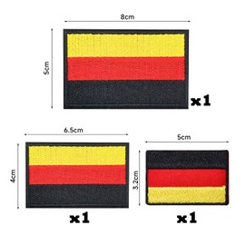 MEMOFYND 12 Pieces Of German Flag Patch, German Badge Patch, Diy Clothing Back Packaging Patch, National Flag Embroidery Subsidy, Military Flag Arm Seal