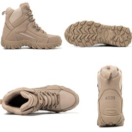 Men's Military Hiking Boots 6 Inches Work Desert lightweight Tactical Combat Boots-sha42