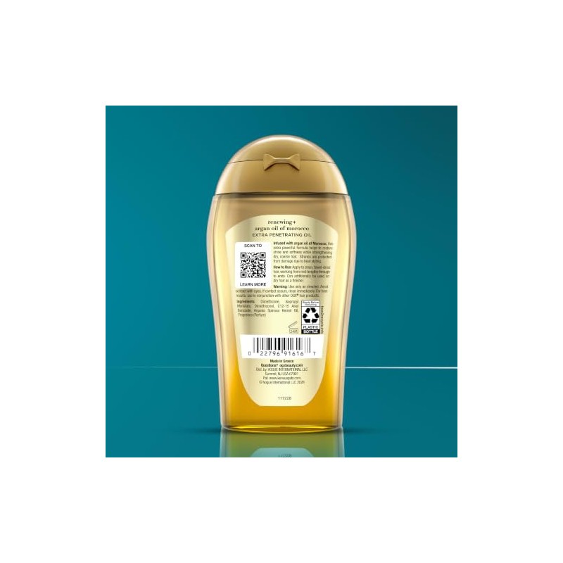 OGX, Tratamiento Capilar Renovador Extra Fuerte de Aceite de Argán,