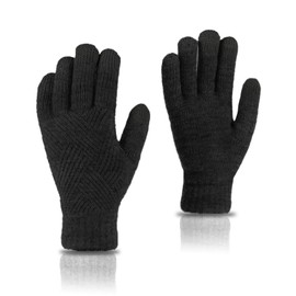 TAGVO Winter Warm Touch Screen Thermal Fleece Knit Stretchy Mittens for Outdoor Work Skiing Camping Running Cycling Suitable for Men and Women