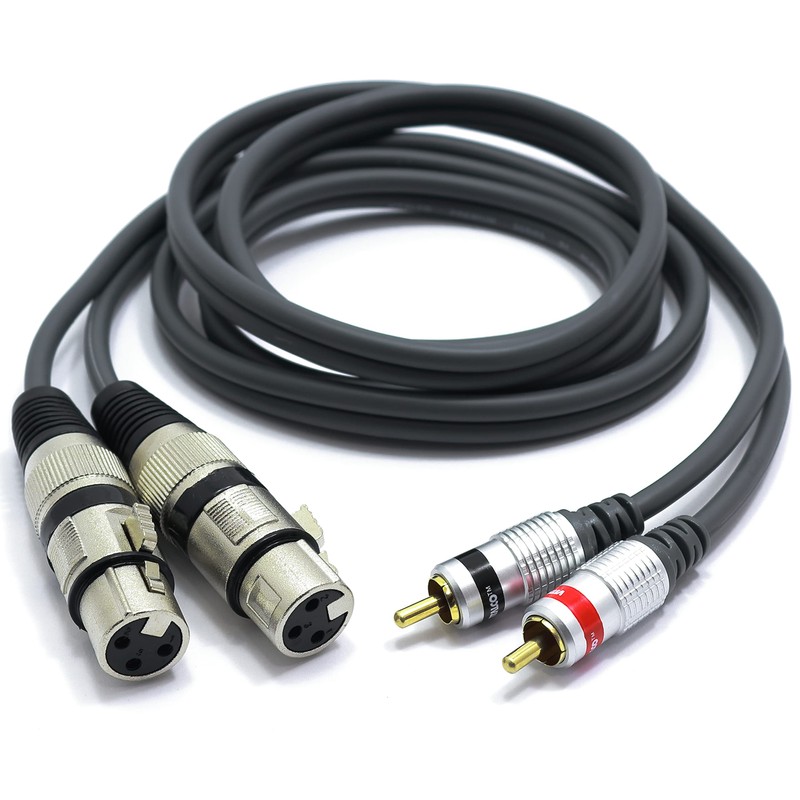 VITALCO 2x XLR Female to 2x RCA Stereo Cable 3