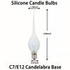 Abeja Flicker Flame Light Bulb, Silicone Dipped Candle Light Bulb,