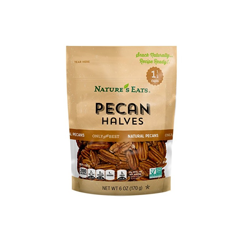 Nature's Eats Pecan Halves, 6 Ounce