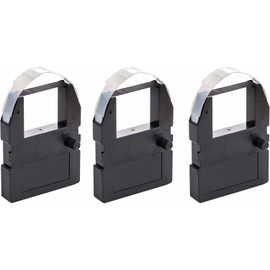 (3 Pack) Compatible Replacement Ribbon Cartridge for Pyramid 3500, 3500SS, 3700, 4000 Time Clocks, Black Ink, 4000R Compatible Replacement