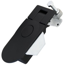 Southco C5 Series Powder Coated Zinc Alloy Sealed Large Lever Hand Operated Compression Latch, Non Locking, 0.04"-0.43" Thick, 0.04"-0.55" Grip Range, Black