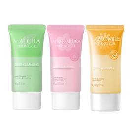 Evolvique 3PCS Peeling Gel for Face (Matcha,Chamomile,Sakura)