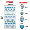 Reward Stickers 3D-020 3D Heart, Blue Mix, Glitter, Decoration, 1