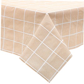 GRIRIW Plaid Tablecloth Peva Table Cover for Rectangle Tables Thick Easy Clean Tablecloth for Parties Picnics Dining Protects Against Stains Scratches