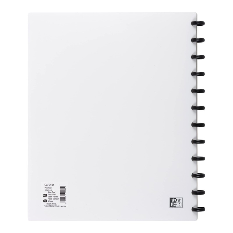 Elba 100205599 Plastic Ring Binder Polyvision A4 with Variozip Principle
