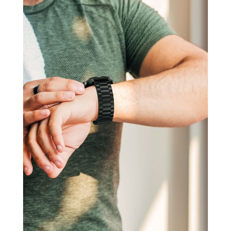 YABZOZ Strap Compatible with Polar Vantage M/Vantage M2, Stainless Steel