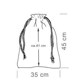 Laundry Bags, Set of 2, Natural Cotton Certified, Storage Bags, Large Laundry Bags with Drawstring, Travel Laundry Hamper, Durable, Sustainable (45 x 35 cm)