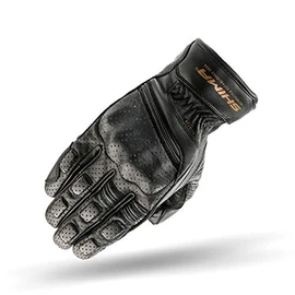 SHIMA Aviator Men's Leather Motorcycle Gloves Custom Summer Motorcycle Gloves (S-XXL, Black), Size L