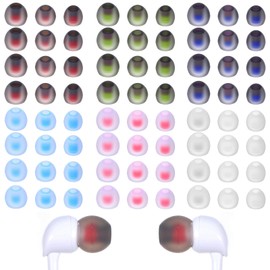 Hpmjz 36 Pairs Ear Bud Rubber Tips Silicone Earbud Replacement Tips Ear Tip for in-Ear Headphones with Excellent Noise Isolation and Comfort, Fit Most in-Ear Earbuds S M L
