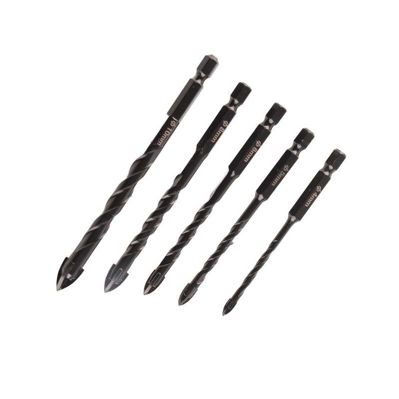 Twist Drill Set Wall Triangular Drill Bits 4MM 5MM 6MM