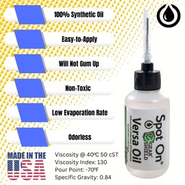 All Purpose Full Synthetic Oil - Advanced Synthetic Lubricant for Clocks, Knives, and Tools - Made in The USA (2 Ounces)