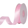 KSRIGHT 1 inch（2.54cm Wide) x 50 Yards Double Faced Pink