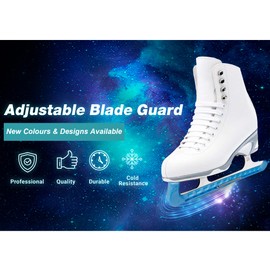 Xcess Adjustable Pearl Ice Skate Guards - Multiple Colours (White)