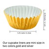 Elcoho 600 Pieces 1.25 Inch Mini Foil Metallic Cupcake Liners