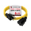 EP 6 Ft 12/3 SJTW Outdoor Extension Cord NEMA 6-20
