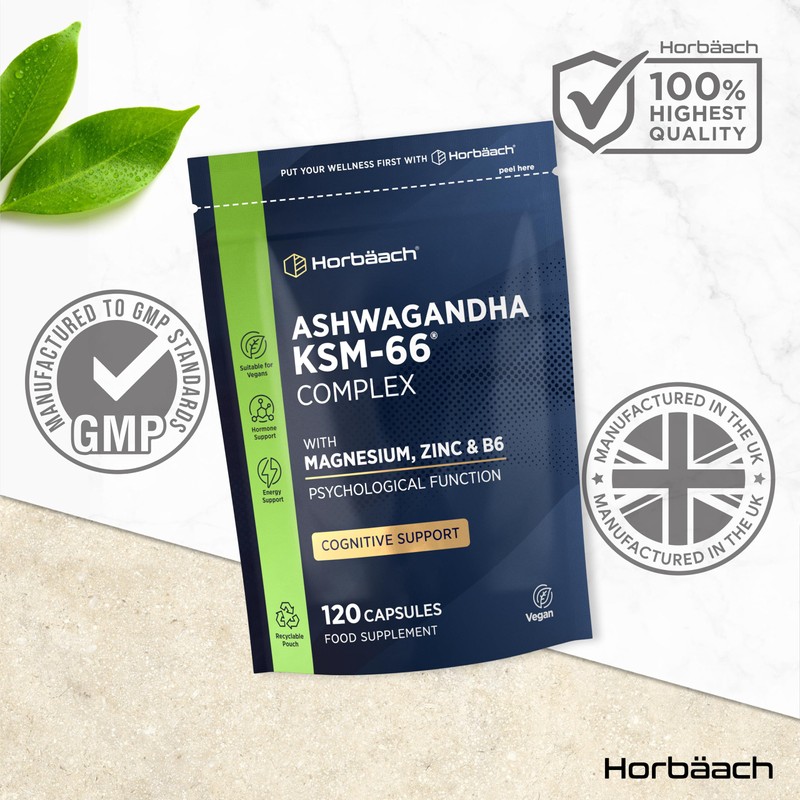 Ashwagandha KSM-66 Complex with Magnesium, Zinc & Vitamin B6 |