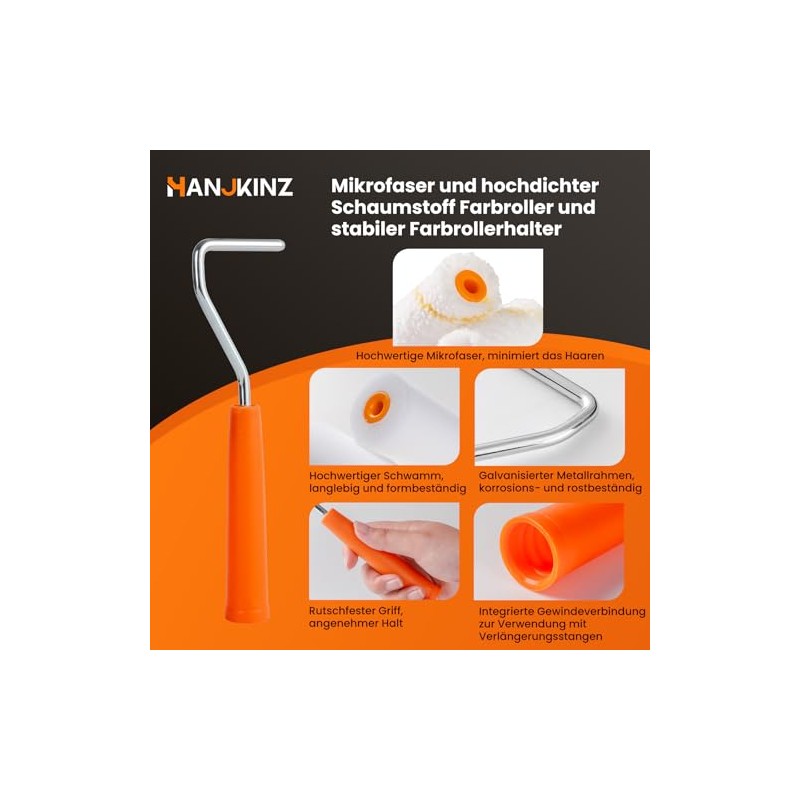 Paint Roller, 2 Inch Small Paint Roller Kit with High-Density