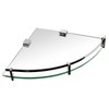 Mount-It! Glass Corner Shower Shelf for Bathroom, Wall Mounted with