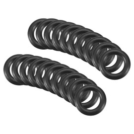 QUARKZMAN 20 Pieces Nitrile Rubber for Tap Repair 7 mm x 4 mm x 1.5 mm for Tap Plumber Repair Seal Connection, Black