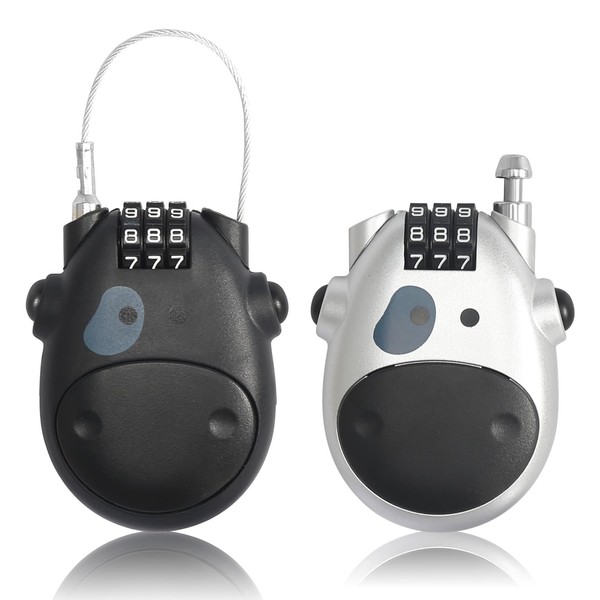 Pack of 2 Cable Lock Combination Lock 70 cm Scooter