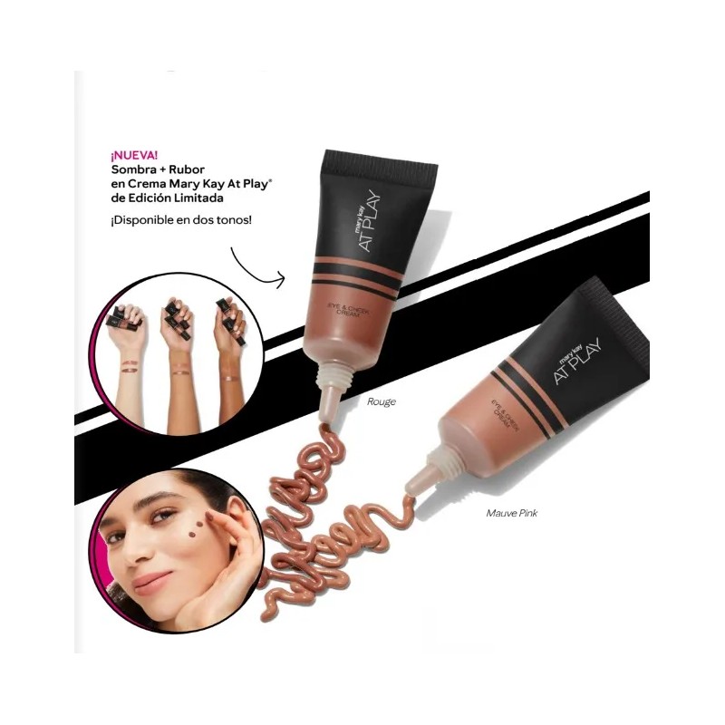 Crema Maquillaje Para Ojos Y Mejilas Sombra + Rubor At