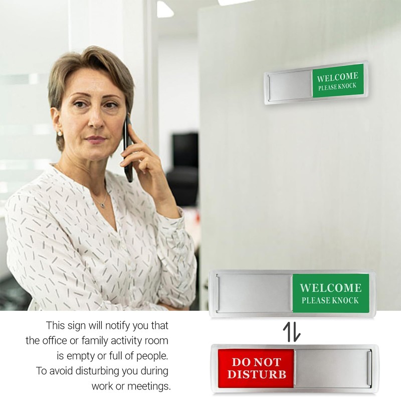 Do Not Disturb Door Sign and Welcome Please Knock Sign,