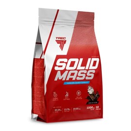 Trec Nutrition Solid Mass Gainer Carbohydrates Mass Building Muscle Building Muscle Building Bodybuilding (1000 g Vanilla - Vannilie)