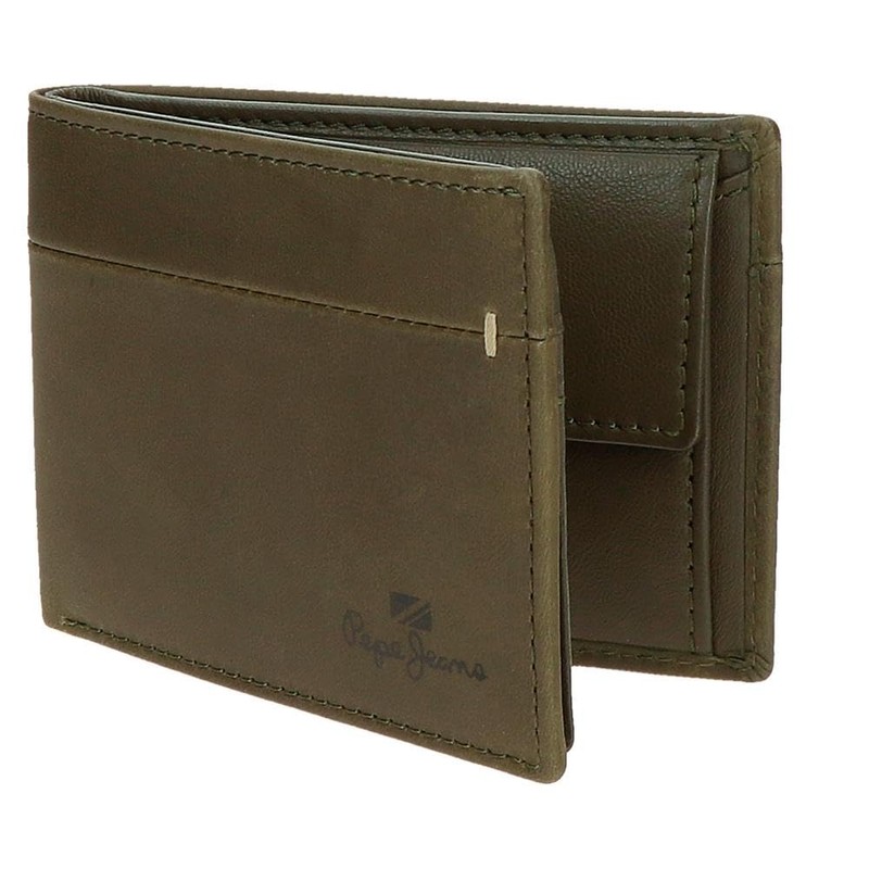 Pepe Jeans Staple Horizontal Wallet with Purse Green 11 x