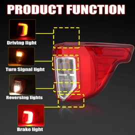 MZORANGE Tail Light Rear Brake Lamp For Ford Explorer 2020 2021 2022 (Right Passenger Side)