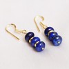 Gempires Lapis Lazuli Earrings in Gold Plated Dangle Style -