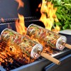 Grill Baskets (2PCS)304 Stainless Steel Removable Wooden Handle Rolling Grilling