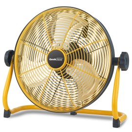 Geek Aire 12" Portable Battery Operated Fan with Metal Blade, 360 Vertical Ti...