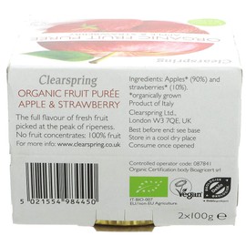 Clearspring Organic Fruit Purée - Apple & Strawberry
