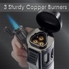 Urgrette 4 Pack Torch Lighter Triple 3 Jet Flame Refillable