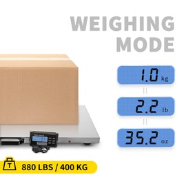 VEVOR 880Lbs x 0.2Lbs Livestock Scale Shipping Scales Large Platform 40.6x20.9Inch Stainless Steel Vet Scale Industrial Floor Scale Large Animal Dog Pig Scale Goat Weight Scale Pet Digital Scale